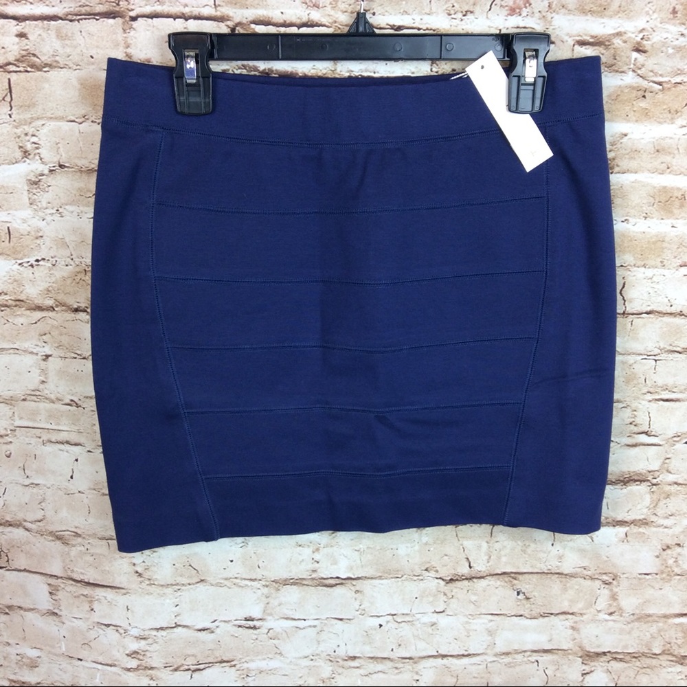 New Trina Turk Tracy Navy Skirt M - Picture 2 of 5
